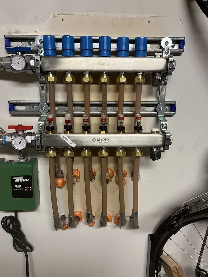 Plumber performing Gas Line Installation at a residential property in Chester Heights